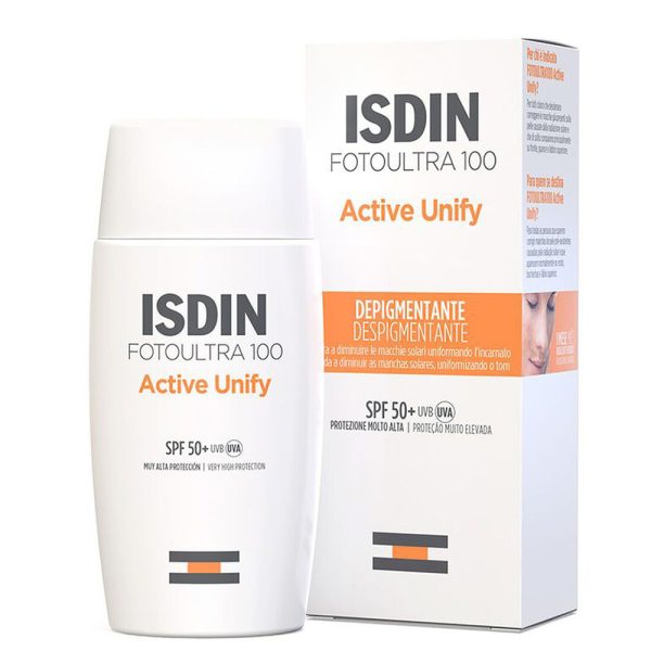 کرم ضدآفتاب و ضدلک بی‌رنگ ایزدین مدل Fotoultra 100 Active Unify SPF 50