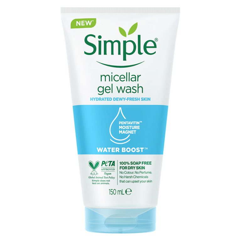 ژل شستشوی صورت سیمپل مدل واتر بوست (Simple Water Boost Micellar Gel Facial Wash)