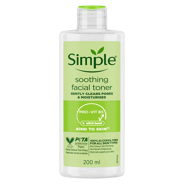تونر تسکین دهنده Kind To Skin سیمپل ، مناسب پوست حساس
