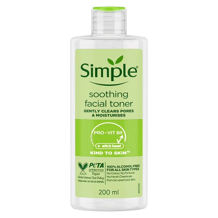 تونر تسکین دهنده Kind To Skin سیمپل ، مناسب پوست حساس