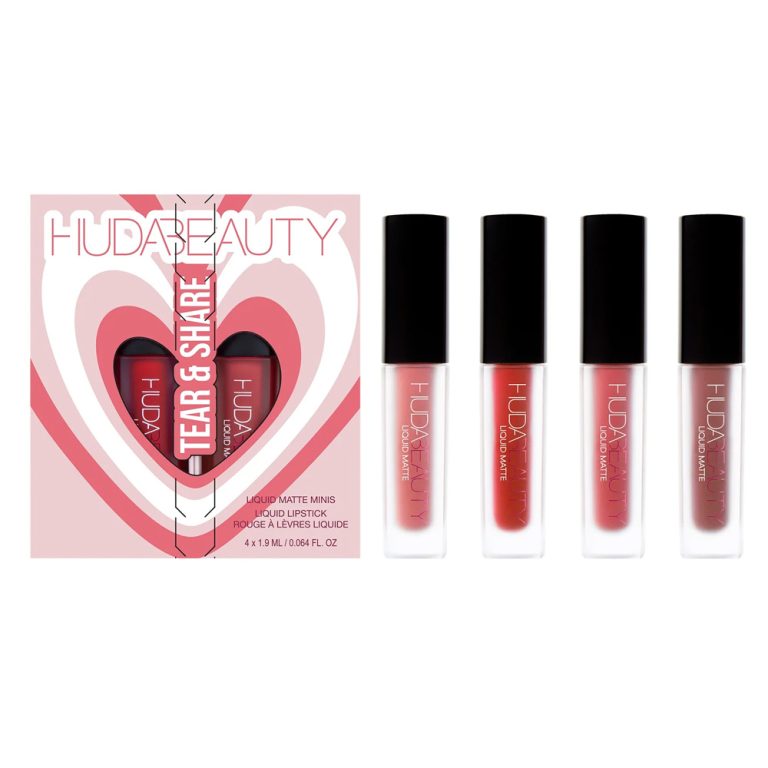 ست مینی رژ مایع هدی بیوتی مدل Tear & Share Liquid Matte Minis